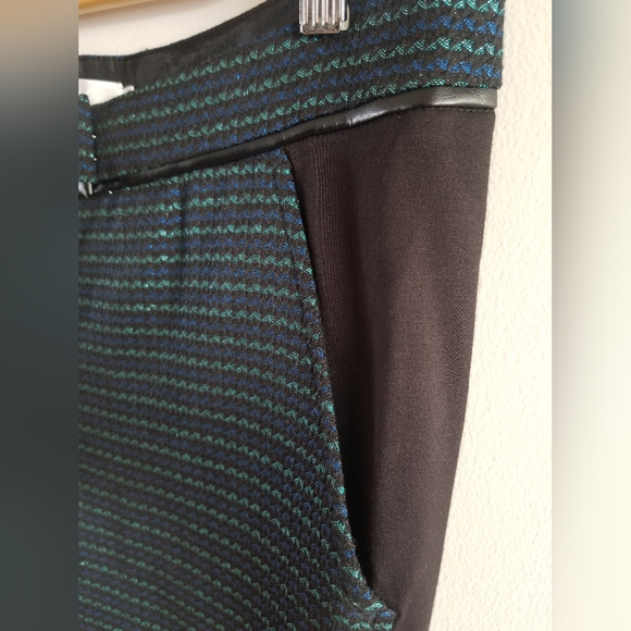 ABS Trouser Black with Green & Blue Metalic Pattern - size 8 - Picture 6 of 11